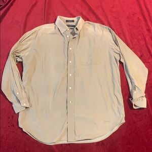 Daniel Cremieux Classics Beige Finely Combed Cotton Corduroy Button Up Sz  Large